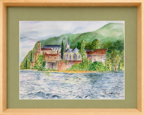 23 L’abbaye vue du lac