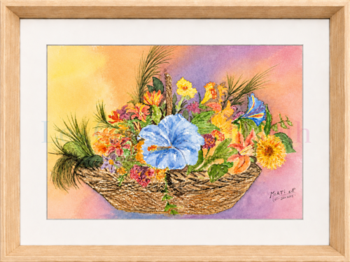 26 Un vieux panier et mille fleurs aimées